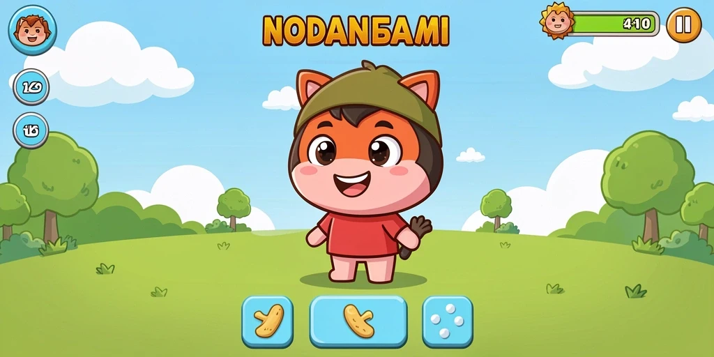 Menu permainan yang mudah dinavigasi.